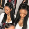 Bythair Human Hair 13X6 HD Lace Front Wig Silky Straight Natural Black Color Brazilian Virgin Hiar Pre Plucked Hairline With Baby 239Y