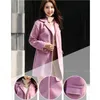 Autumn Long Wool Coat Women Pink Jacket Korean Plus Size Sleeve Winter Warm Blend Woolen 2022 Fashion Ladies Overcoat Phyl22