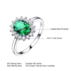 UMCHO Emerald Gemstone Ringen voor Dames Prinses Diana Ring Solid 925 Sterling Zilver Vintage Engagement Party Gift Fijne Sieraden Y19051602