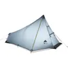 텐트 및 대피소 3F 기어 단일 사람 텐트 Oudoor Ultralight Camping 3 시즌 전문 15D 나일론 실리콘 코팅로드리스 740G