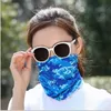 Lodowa jedwabna twarz maska ​​kamuflaż magicznych szaliki na zewnątrz usta szyja ochrona okładka lato szybkie suche ochrona szyi maski maski ochronne UV