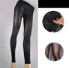 Chaussettes à l'huile façonnantes pour hommes, 2 pièces/paquet, leggings en soie transparente et brillante, collants de danse, Sexy, noirs, brillants et fins