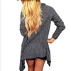 Mulheres De Malha Cardigan Feminino Feminino Cardigans Sólidos Sueter Irregular suéter de Manga Longa de lã Cardigan Suéter casaco LJJA2824