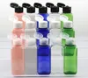 300pcs 50ml(1 2/3OZ) Assorted Color Refilling Plastic PET Bottle Square Sample Bottles with Easy Flip Cap Wholesale SN4327