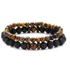 23 Stili Bracciale uomo Pietra di luna naturale Perlina Bracciale Buddha tibetano chakra Pietra lavica Diffusore Bracciali Uomo Gioielli regalo Drop Shipping