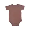 Baby Rompers Whole Express 100 Cotton Baby Boy Koszyk Summer Obiesies Krótkie rękawowe kołnierz koperty 024M4959247