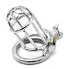 Märke Stainless Steel Male Belt Chastity Cage Fetishism Lock 010 A78