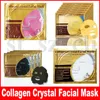 Bio-Collageen Facial Masker Gezichtsmasker Crystal Gold Black Pink White Powder Facial Masker Hydraterende 4 typen