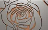 カスタム3D壁画の壁紙3D金属錬鉄製のステッチ抽象的な花新しい中国の背景の壁
