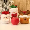 6 Styles Christmas Candy Bag Gift Drawstring Bags Santa Claus Snowman Elk Bag Xmas Tree Decoration apple Pouch7287620