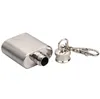 1oz Mini HIP FLASK Draagbare drank wijn pot roestvrij stalen metalen heupfles reizen whisky fles met sleutelhanger SN516