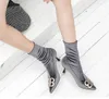 Women Ankle Boots Size 35-40 High Heels Shoes Woman Zip Pointed Toe Sexy Motorcycle Boots For Females