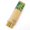 Set 12 pz cannucce usa e getta in bambù naturale organica 100 bidegradabile con custodia e spazzolino detergente Eco friendly8362498