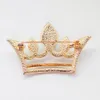 Fashion charm pearl jewelry alloy diamond crown brooch European and American women fashion jewelry