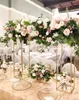 5 pièces décorations de mariage table de mariage pièce maîtresse or fleur stand métal pilier piliers passerelle stand scène présentoir