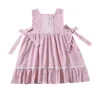 Girls Dresses Baby Fly Sleeve Pleated Dresses Kids Lace Fair Maide Princess Child Summer Vintage Dress Boutique Bowknot Party Sundress B5945