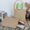 Rolig design Easter Bunny Bag ryggsäckar öron påsar Bomull Material Easter Bäckväv Celebration Gifts Christma Handväska