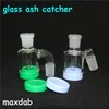 물 담뱃대 3.2 인치 봉 포수 14mm 18mm 두꺼운 파이렉스 유리 버블 애쉬 포수 45 90도 Ashcatcher 수도관