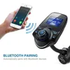 T10 senza fili dell'automobile di musica MP3 Player Bluetooth Trasmettitore FM Chiamata a mani libere Car Charger Kit Con TF card Slot 1.44" LCD Screen Display