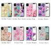 Echte bloemgevallen voor iPhone 12 Mini 11 PRO MAX X XR XS 7 8 Plus 6 6S Rugged Armor Schokbestendig 2 in 1 Telefoon Cover