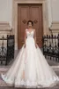 Vestidos de Noiva Princesa Nova Vestido de Noiva Laço Applique Turquia País Vestidos Nupciais Ocidentais Fita Sash Tulle Vestidos
