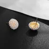 2019 New Round Shell Pendant Earrings StudEarrings Korean Fashion Pearl Pendientes de Plata Jewelry Earrings N049443895