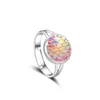 Skala syrenka Pierścienie Kobiety Ogon Dragon Gift Fashion Ręcznie robiony rybny pierścień biżuterii biżuterii