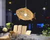 Creative hand-woven rattan chandelier Chinese style restaurant Living Room Dining Room Hotel chandelier personality art lighting