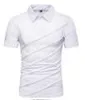 Män Polos Crease Solid Herr bomullskjorta för män Slim Camisa Shirts Man Polos