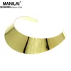 Manilai Classic Style Hoge Kwaliteit Shine Torques Choker Kraag Kettingen Verklaring Sieraden Dames Hals Fit Korte Design