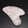Natural Rose Quartz Gua Sha Board Pink Jade Stone Body Facial Eye Scraping Plate Acupuncture Massage Relaxation Health Care C18122801