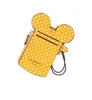 Cartoon Polka dot Card Slot Holder Zip Case Strap Neck String ID Card Keychain Women Kids Ear Coin Purse Cash Pocket Bag dc36