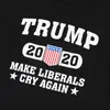 Trump 2020 Imprimer T-shirt S3XL Oneck manches courtes hommes chemises d'été coton t-shirt mode noir Trump chemise décontractée cadeaux VT06423830345