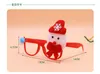 Children and adults dress up in glasses for Christmas, shine Santa Claus glasses, festive mood decorations, small gifts Led Rave Toy