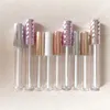 Tubos vacíos de brillo de labios Contenedores transparentes de brillo de labios Tubo de líquido para crecimiento de pestañas recargable transparente Envase cosmético con tapones de goma para niñas