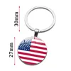 EUA estrelas e listras da bandeira americana chaveiro Presentes Acessórios glamour Dome Chaveiro Chaveiro Punk Mulheres Homens Moda Keychain Lembrança