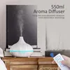 500ml Aroma Essential Oil Diffuser Ultrasonic Air Humidifier Purifier with Wood Grain 7colors LED Lights Mist Maker with Remote for Home