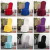 15 färger solid stolskåpa med kjol runt stol botten spandex kjol stol täcke för fest dekoration stolar täcker dbc bh2990