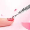 1 st Rostfritt stål Cuticle Nail Pusher Nail Art UV Gel Remover Manikyr Pedikyrvård Satser Cuticle Pushers Tools