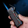 HONEST Blue Flame Direct Inflation Briquet gonflable Creative New Metal Lighter Gift Package