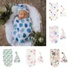 6 Styles toddler Infant INS Swaddle Boys Girls Bear dinosaur blanket+hat Newborn Baby Soft Cotton Sleep Sack 2pcs/Set Sleeping Bags