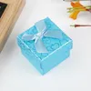 [DDisplay] 5 * 5 * 3,8 cm Scatola di imballaggio per gioielli Sweety Heart con fiocco Regalo di compleanno Anello Custodia per orecchini Scatola di immagazzinaggio Amanti Braccialetto Contenitore di gioielli