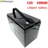 12.8V LIFEPO4 Batteri 12V 100AH ​​litiumjonbatteri för RV Solar System Yacht Golf Carts