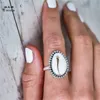 Tocona Bohemian Antiek Zilver Shell Ring Midi Vinger Knokkel Ringen voor Vrouwen Zomer Strand Sieraden Anillos Accessoires