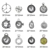 30pcs Componenti a orologio mista casuale componenti intrecciato collana in lega pendente alla ricerca di gioielli che producono accessori fai -da -te a vapore.