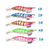 20pc 30 Pigdins de calmar de crevettes lumineuses Léche de pêche 5 Tack de pêche de couleur 115cm14g Bait de pêche13673054914225