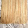 Tape In Human Hair Extensions 80pcs Double Drawn Hair Straight Bundles Weave On Adhesives Seamless Hair Blonde Salon Style 200g