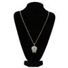 Mode Persoonlijkheid Retro Indiase Chief Portret Hanger Ketting Iced Out Zirkoon Heren Hip Hop Sieraden Gift