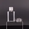 30 ml 60 ml lege PET Plastic fles met flip cap transparante vierkante vorm fles voor make-up vloeistof wegwerp hand sanitizer gel