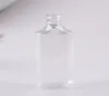 60ml PET plastic bottle with flip cap transparent square shape bottle for makeup disposable hand sanitizer SN3045